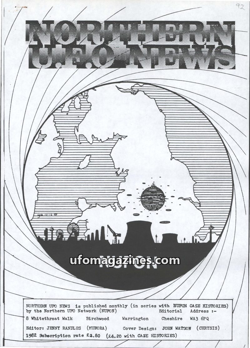 Cover of Northern UFO News - No 92