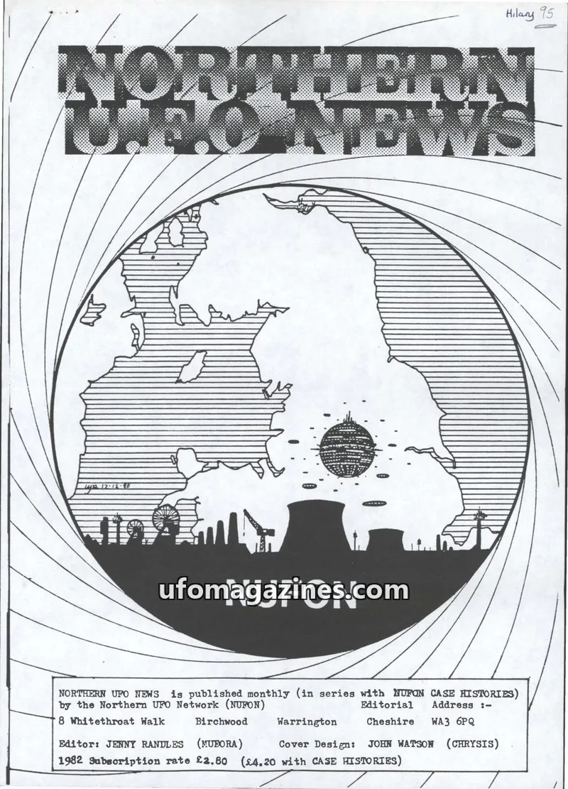 Cover of Northern UFO Network (NUFON) issue 95: NORTHERN UFO NEWS