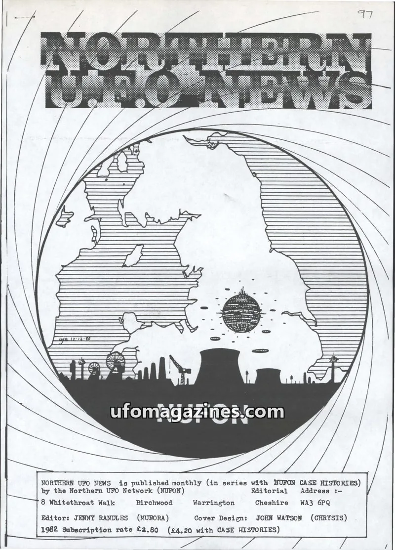 Cover of Northern UFO Network (NUFON) issue 97: NORTHERN UFO NEWS