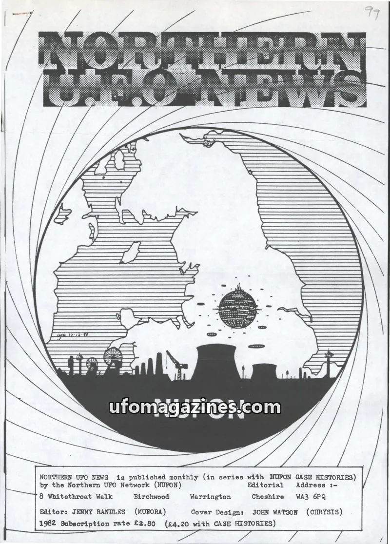 Cover of Northern UFO Network (NUFON) issue 99: NORTHERN UFO NEWS