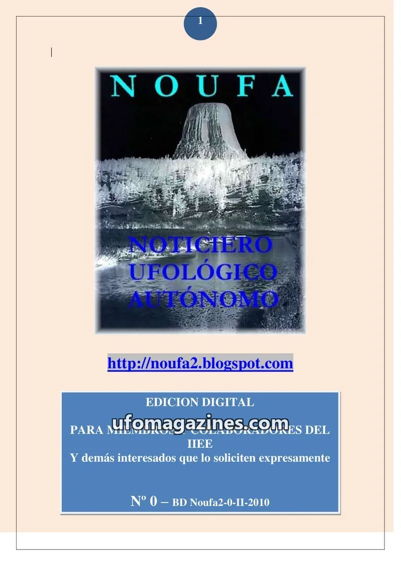 Cover of IIEE issue 0: NOUFA