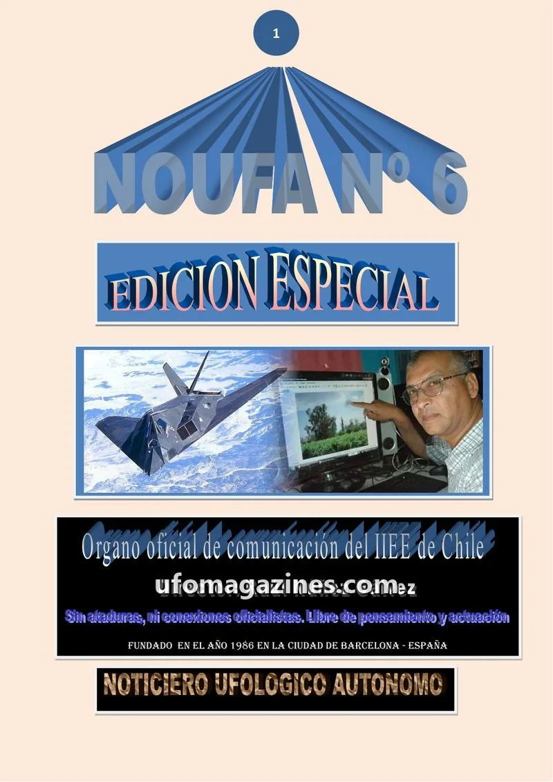 Cover of Noticiero Ufologico Autonomo (Galvez) issue 6: NOUFA