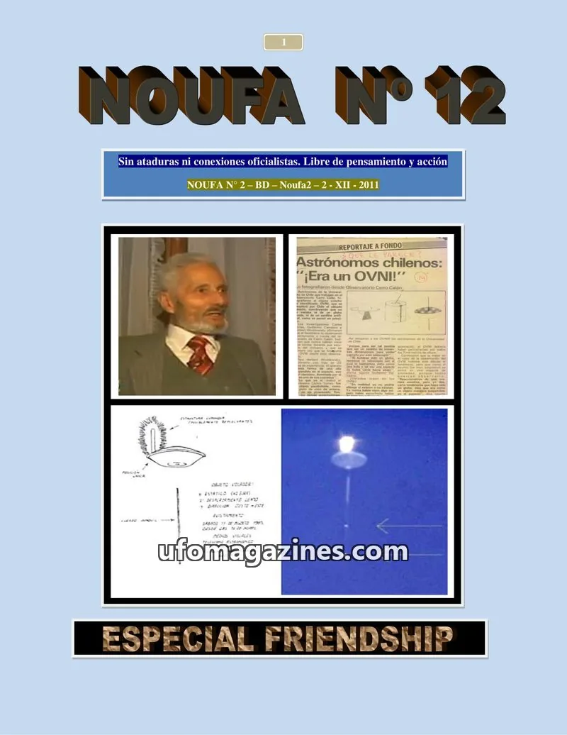 Cover of Noticiero Ufologico Autonomo (Galvez) issue N° 12: NOUFA