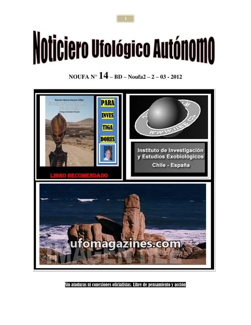 Cover of IIEE issue 14: Noticiero Ufológico Autónomo