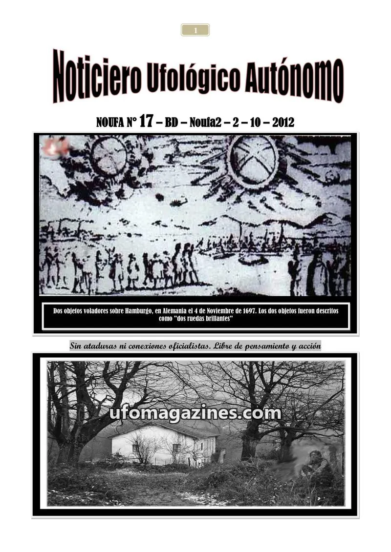 Cover of NOUFA issue 17: Noticiero Ufológico Autónomo