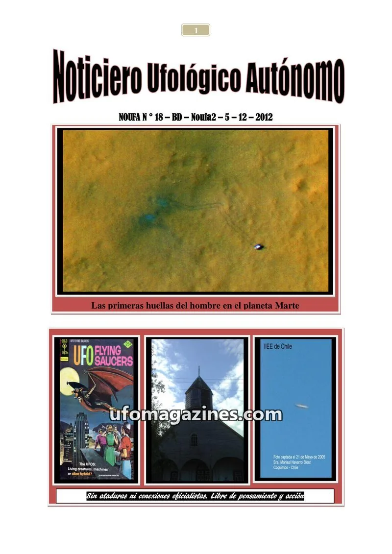 Cover of NOUFA issue 18-BD: Noticiero Ufológico Autónomo