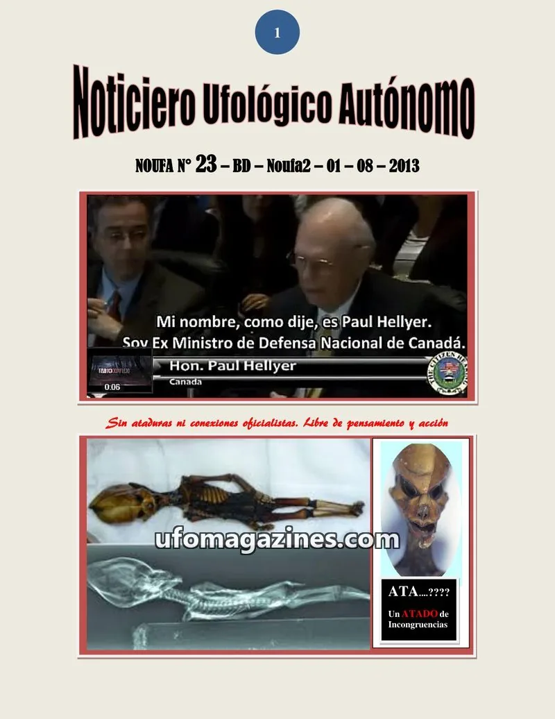 Cover of NOUFA issue 23: Noticiero Ufológico Autónomo