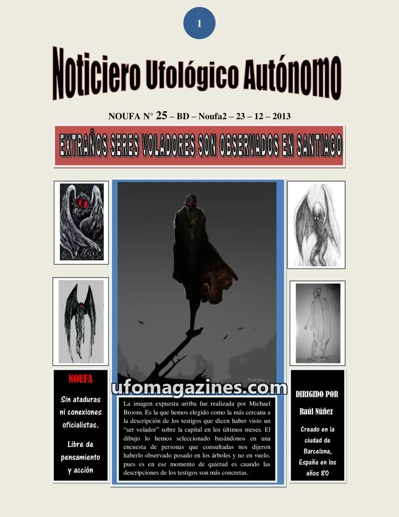 Cover of NOUFA issue N° 25: Noticiero Ufológico Autónomo