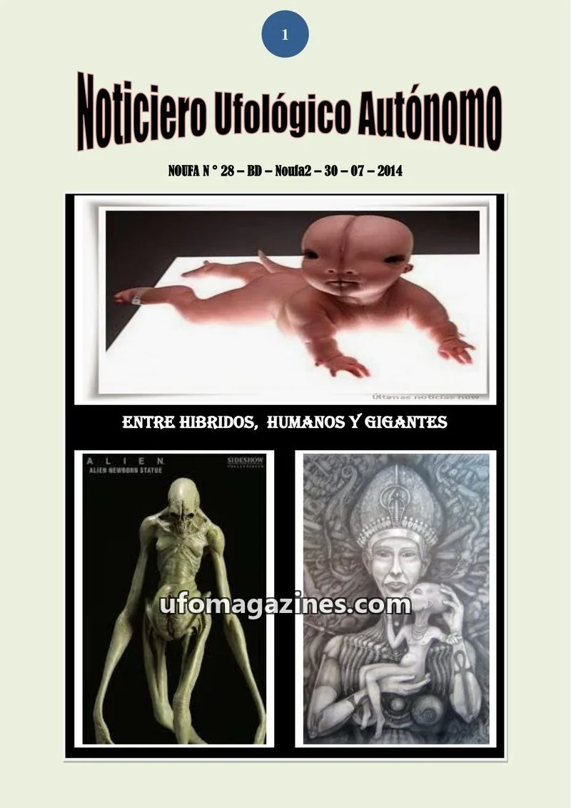 Cover of Noticiero Ufologico Autonomo (Galvez) issue N° 28-BD - Noufa2: Noticiero Ufológico Autónomo