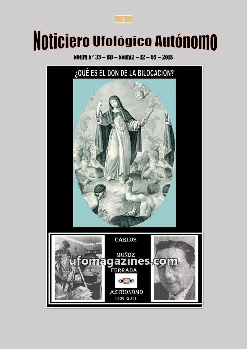 Cover of NOUFA issue 33-BD: Noticiero Ufológico Autónomo