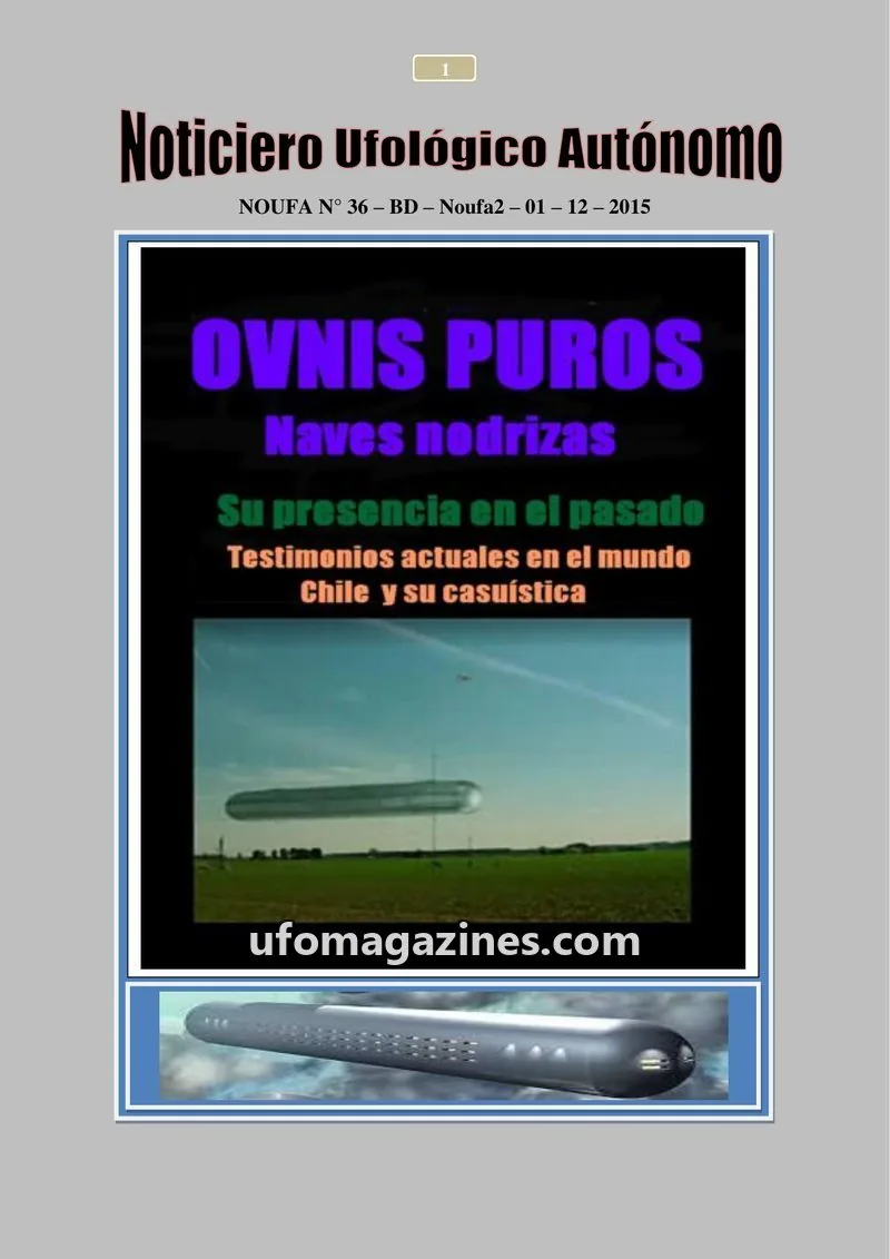 Cover of NOUFA issue 36: Noticiero Ufológico Autónomo