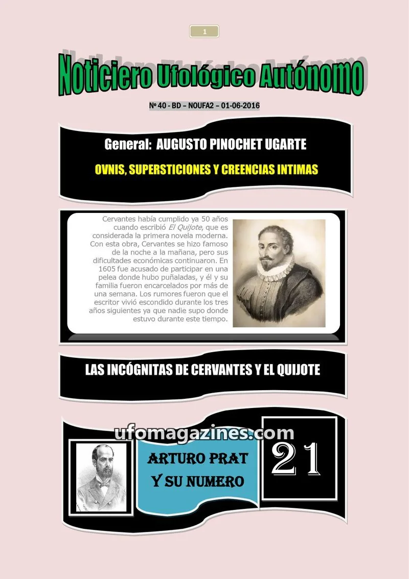 Cover of Noticiero Ufologico Autonomo (Galvez) issue N° 40: Noticiero Ufológico Autónomo