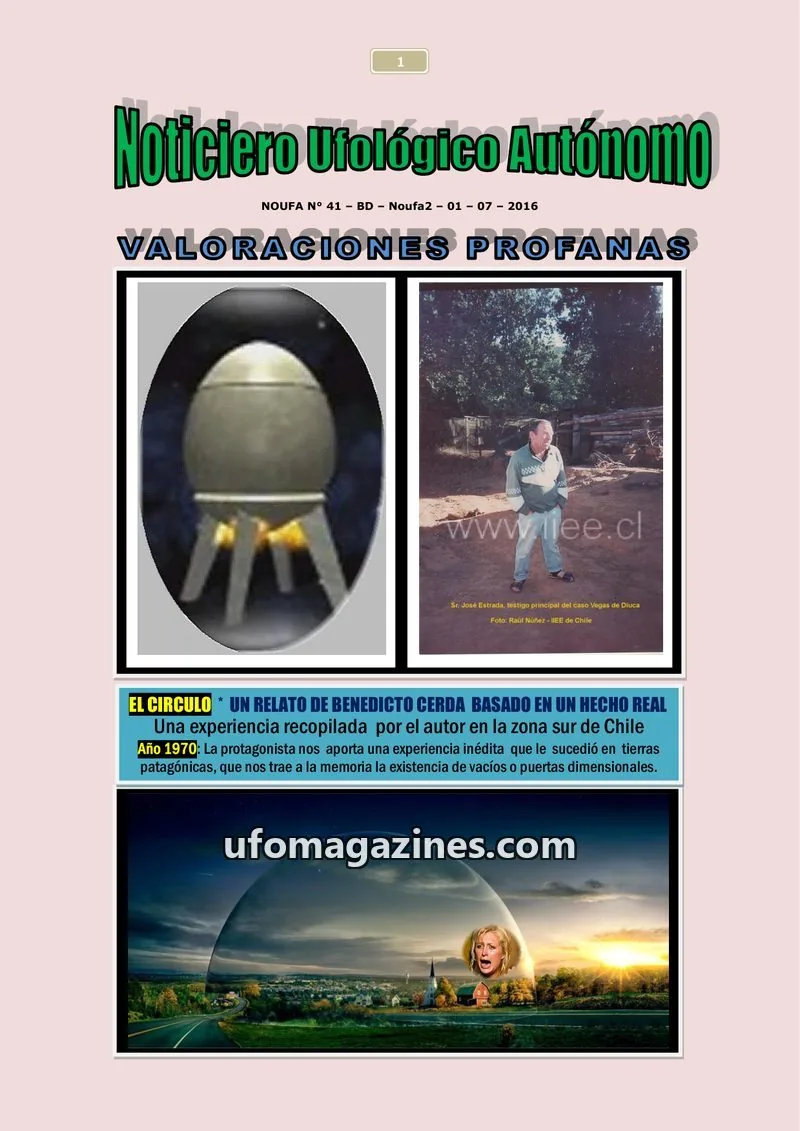 Cover of NOUFA issue N° 41 - BD - Noufa2: Noticiero Ufológico Autónomo