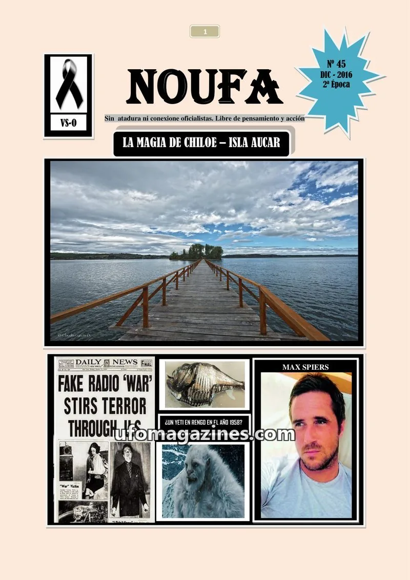 Cover of Noticiero Ufologico Autonomo (Galvez) issue 45: NOUFA