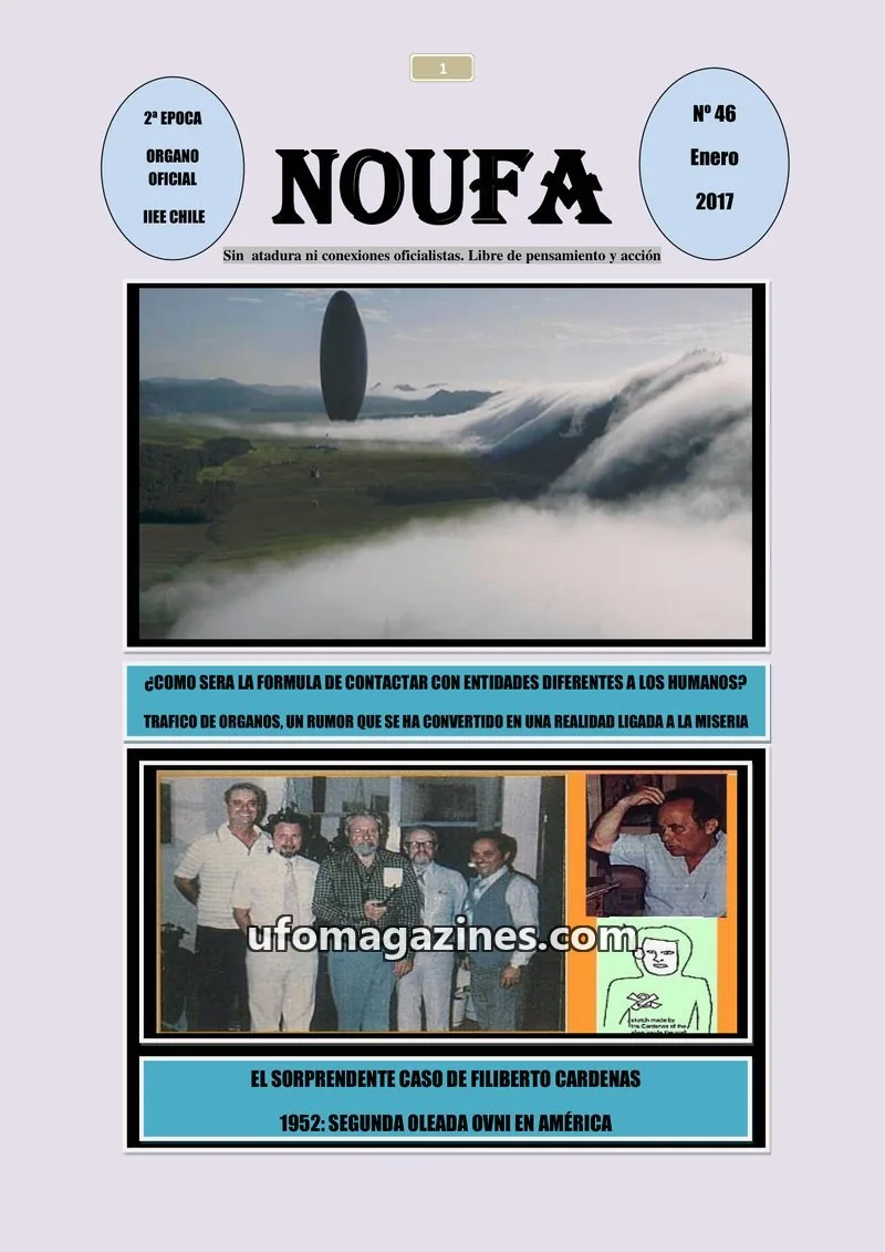 Cover of Noticiero Ufologico Autonomo (Galvez) issue 46: NOUFA
