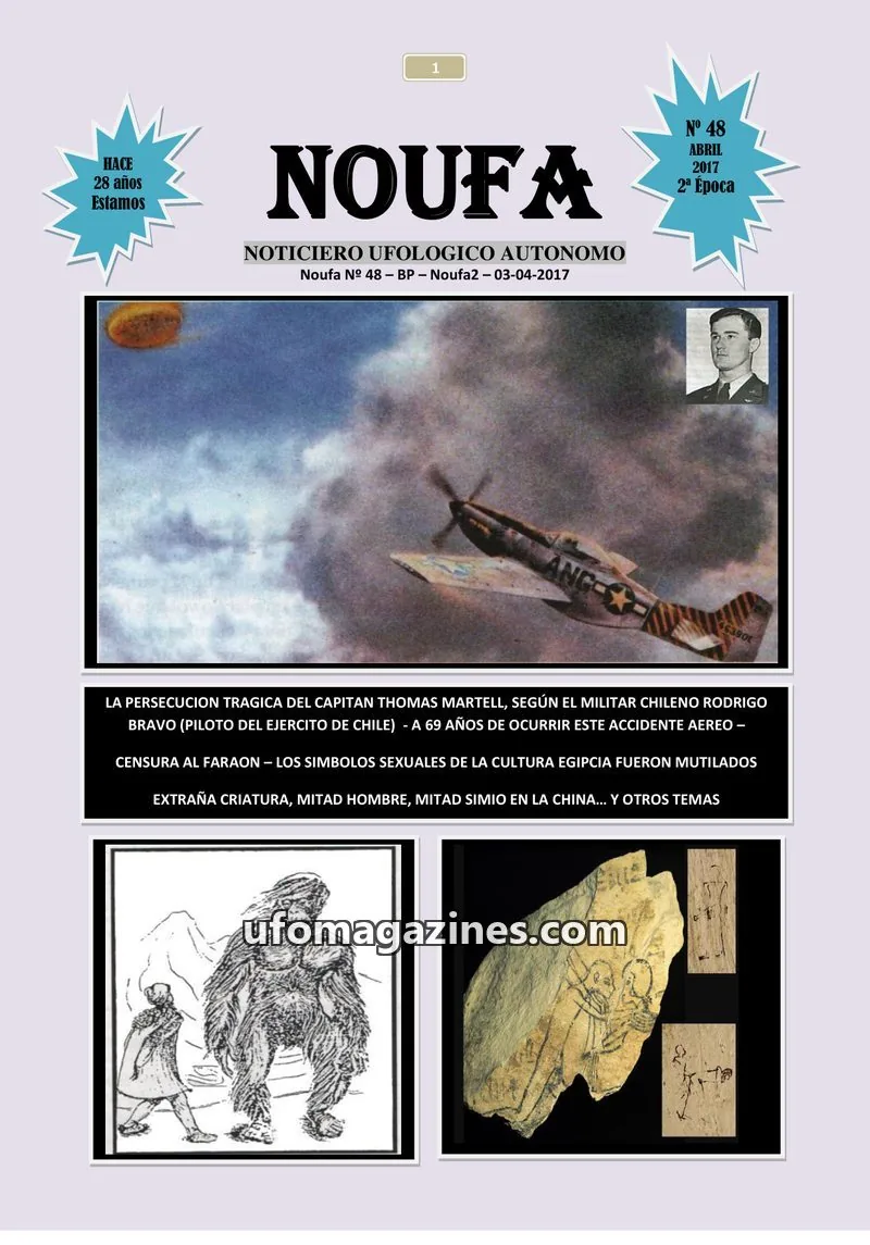 Cover of Noticiero Ufologico Autonomo (Galvez) issue 48: NOUFA