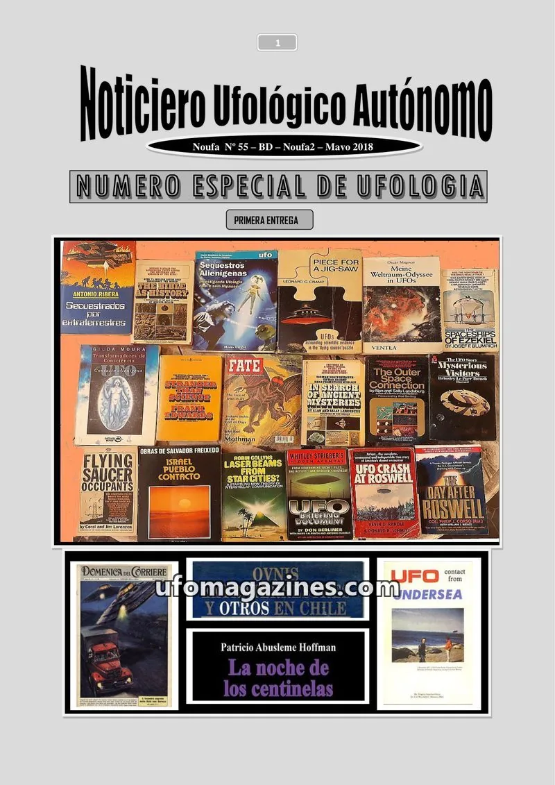 Cover of NOUFA issue N° 55: Noticiero Ufológico Autónomo