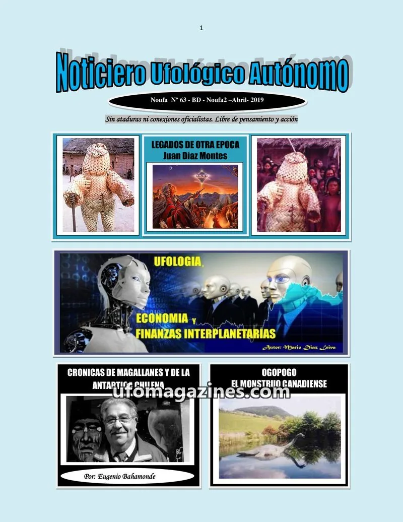 Cover of NOUFA issue 63: Noticiero Ufológico Autónomo