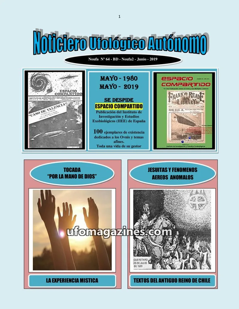 Cover of Noticiero Ufologico Autonomo (Galvez) issue 64: Noticiero Ufológico Autónomo