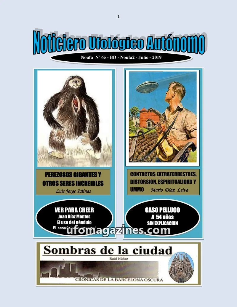 Cover of NOUFA issue Nº 65: Noticiero Ufológico Autónomo