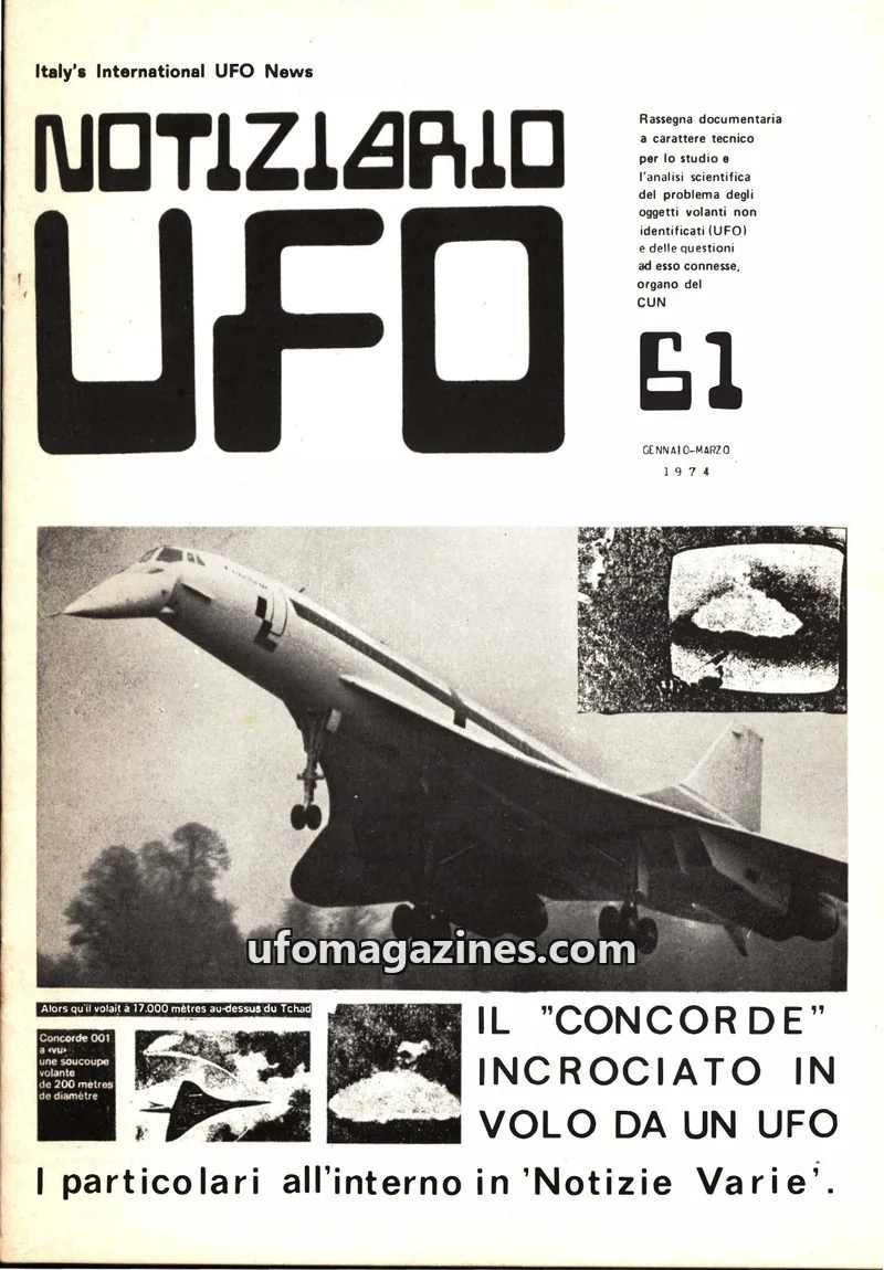 Cover of CUN issue 61: NOTIZIARIO UFO