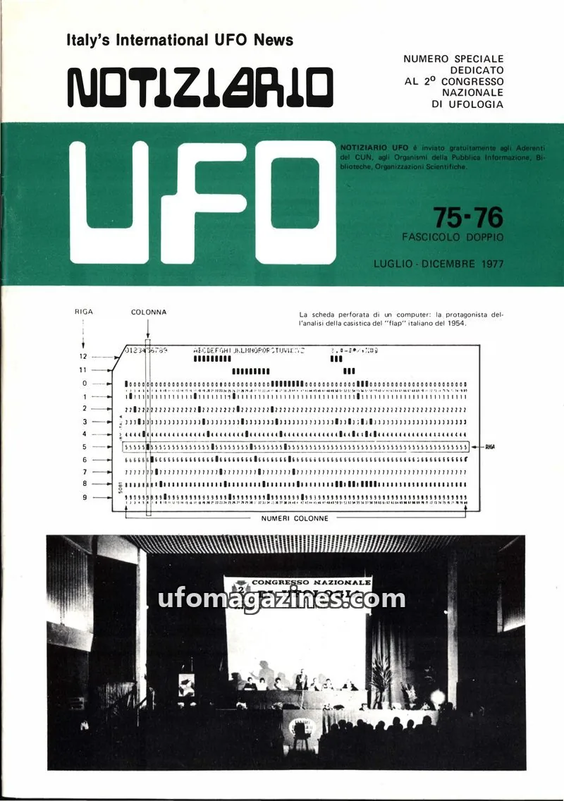 Cover of Notiziario UFO (CUN) issue 75-76: NOTIZIARIO UFO