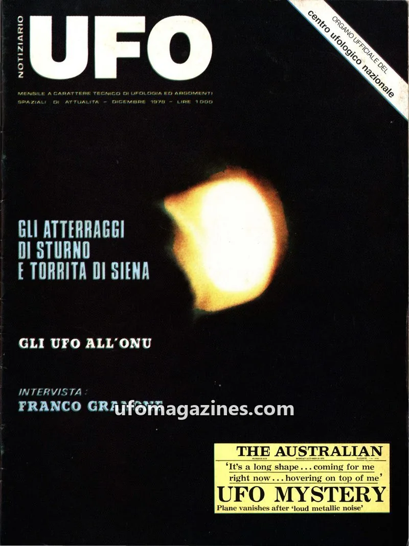 Cover of Notiziario UFO (CUN) issue 2: NOTIZIARIO UFO