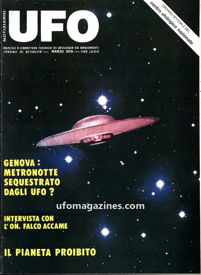 Cover of Notiziario UFO (CUN) issue 3: NOTIZIARIO UFO