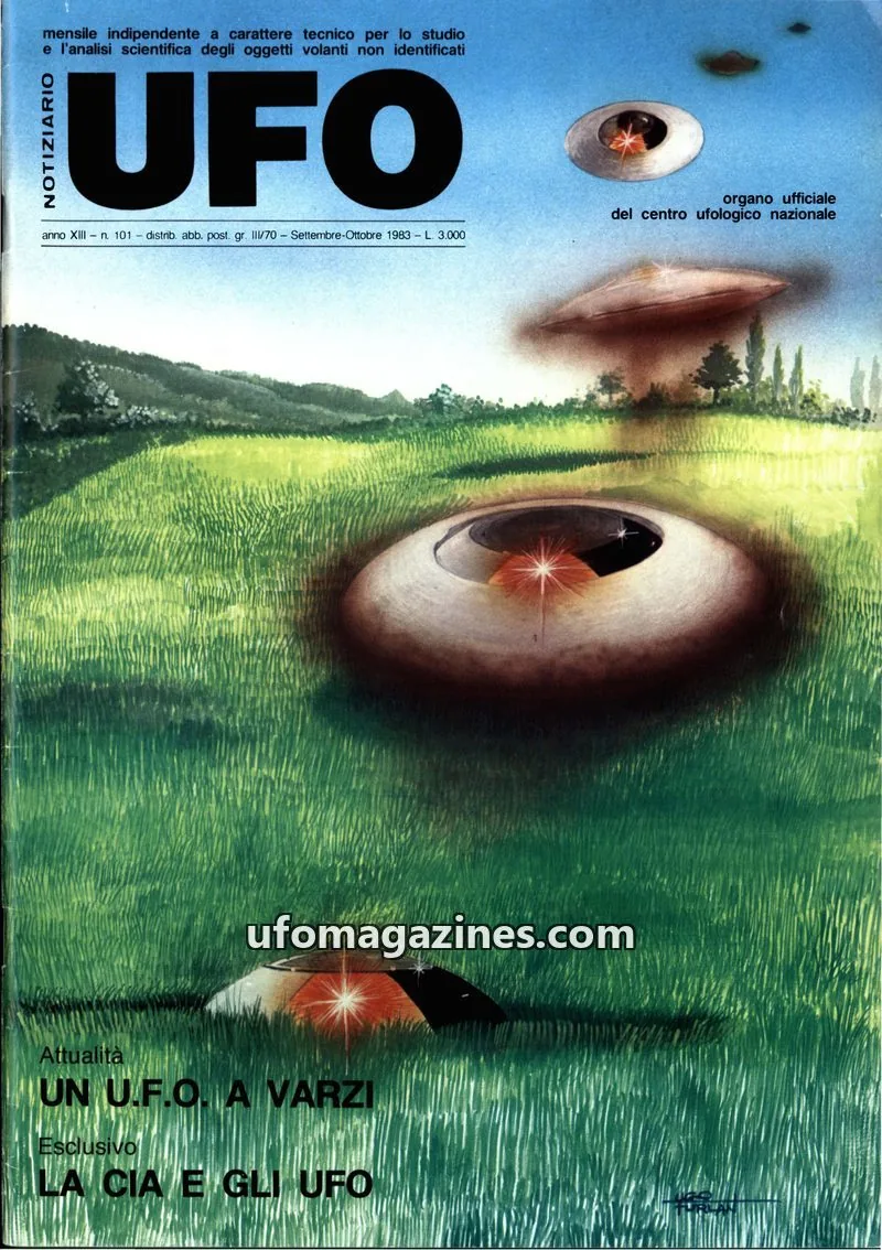 Cover of Notiziario UFO (CUN) issue 101: NOTIZIARIO UFO