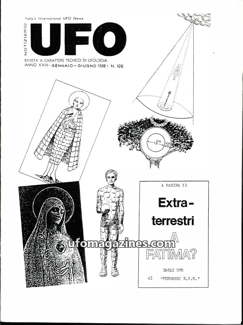 Cover of Notiziario UFO (CUN) issue N. 108: UFO