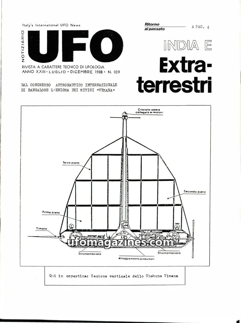Cover of Notiziario UFO (CUN) issue 109: UFO