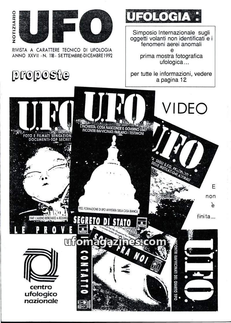Cover of Notiziario UFO (CUN) issue 118: NOTIZIARIO UFO