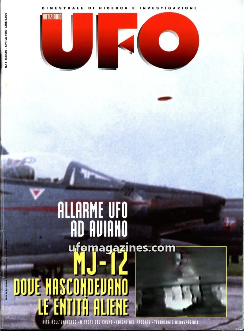 Cover of Notiziario UFO (CUN) issue 11: UFO NOTIZIARIO