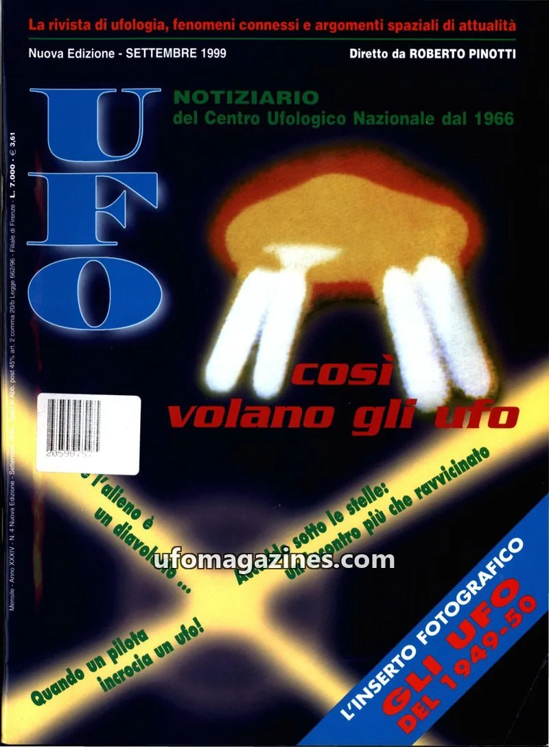 Cover of Notiziario UFO (CUN) issue 4: UFO NOTIZIARIO