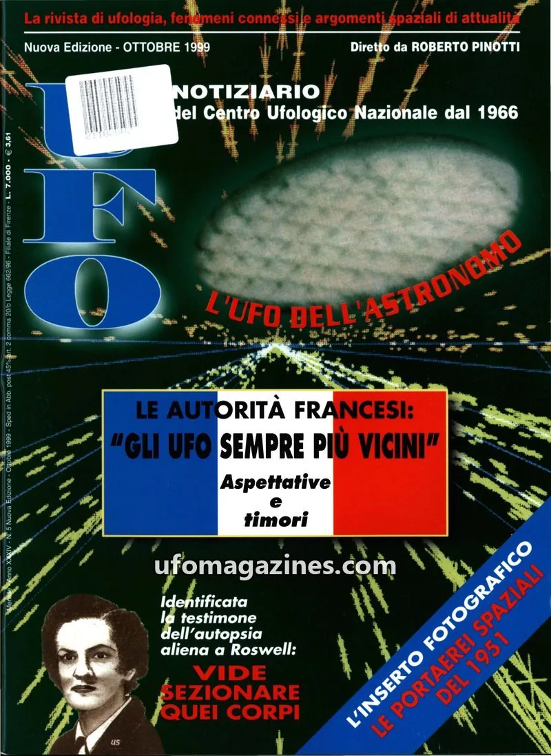 Cover of Notiziario UFO (CUN) issue N. 5 Nuova Edizione: UFO NOTIZIARIO