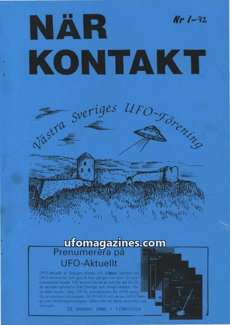 Cover of Nsrkontakt issue 1-92: NÄR KONTAKT