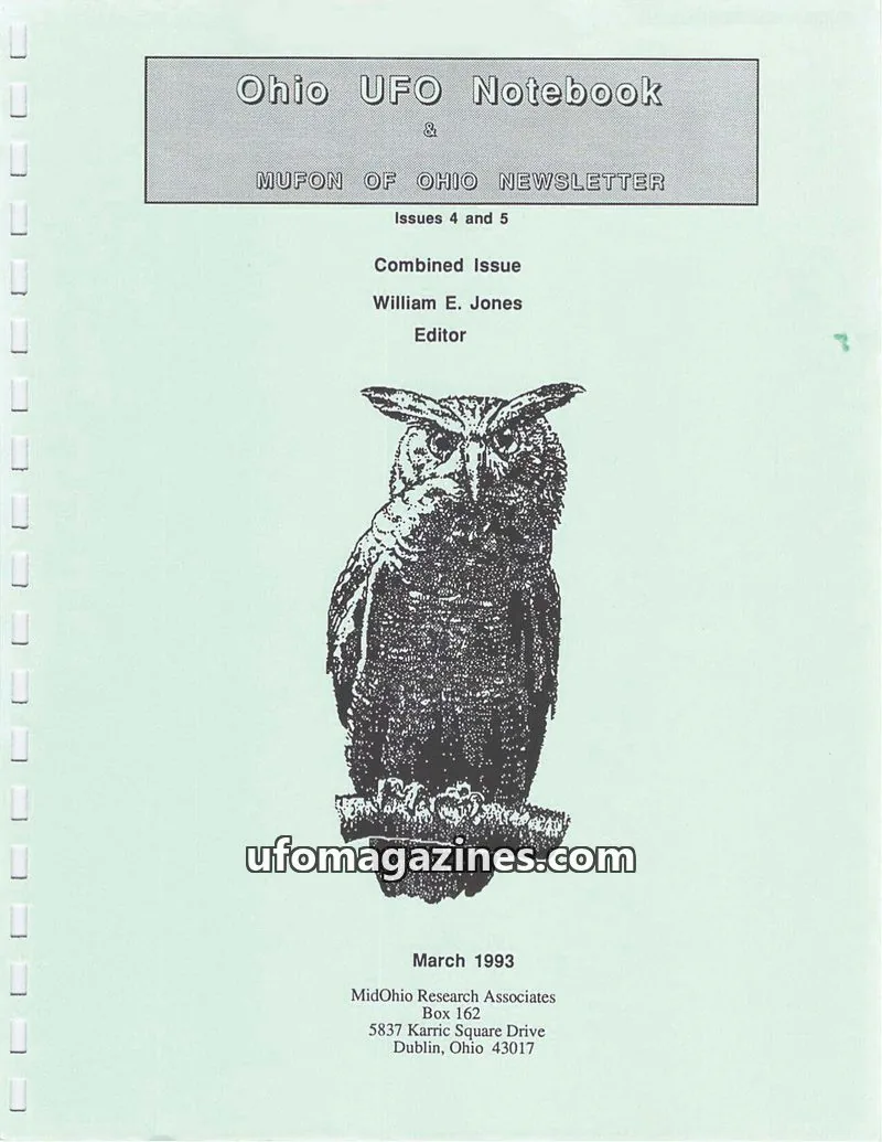Cover of Ohio UFO Notebook issue Issues 4 and 5: Ohio UFO Notebook