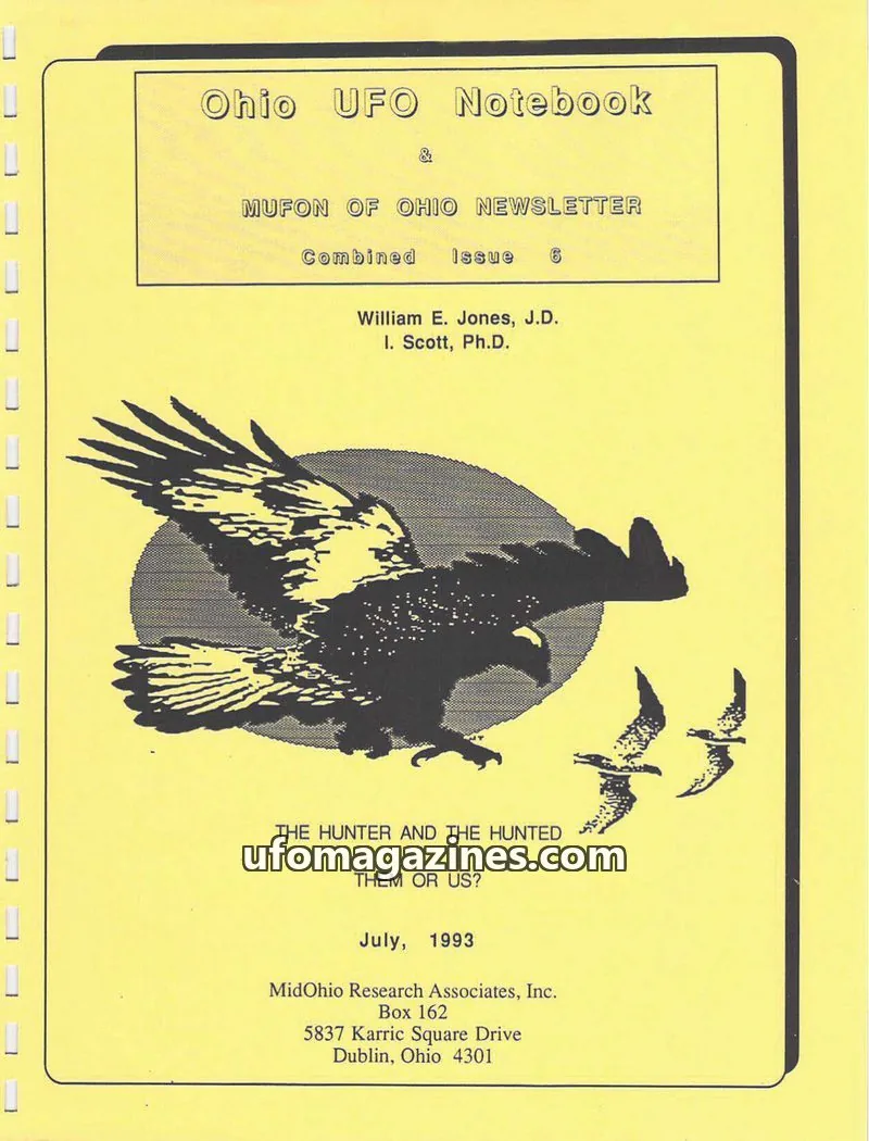 Cover of Ohio UFO Notebook issue 6: Ohio UFO Notebook & MUFON of Ohio Newsletter