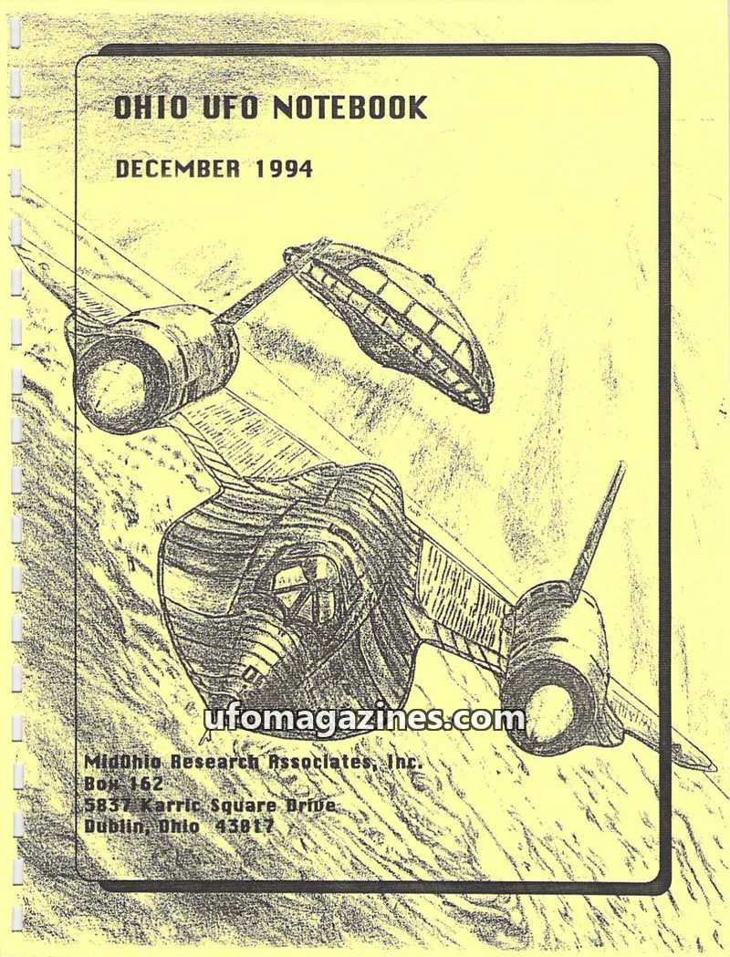 Cover of Ohio UFO Notebook issue 1/94: OHIO UFO NOTEBOOK