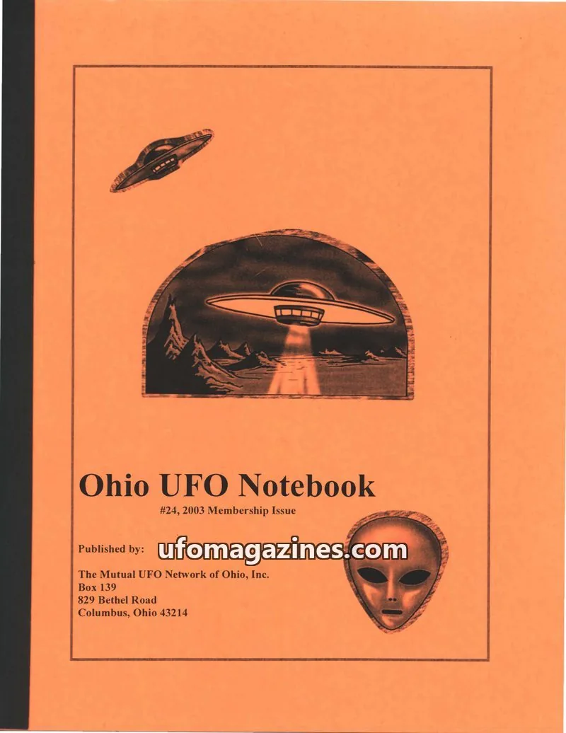 Cover of The Mutual UFO Network of Ohio, Inc. issue #24: Ohio UFO Notebook