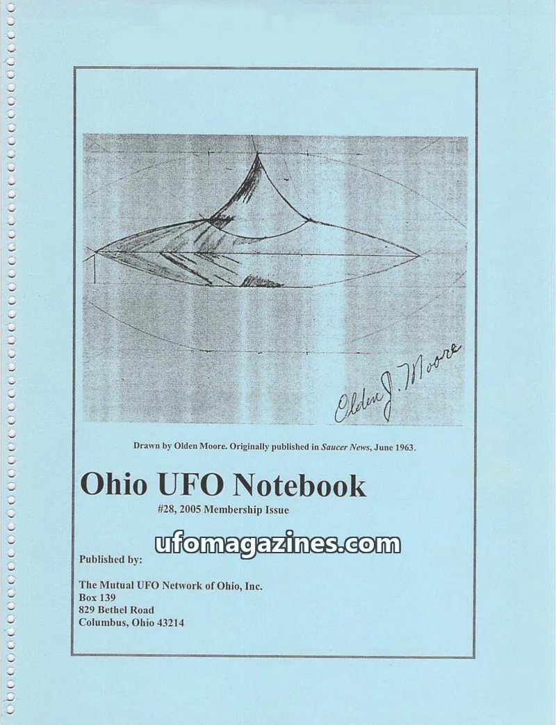 Cover of The Mutual UFO Network of Ohio, Inc. issue #28, 2005 Membership Issue: Ohio UFO Notebook