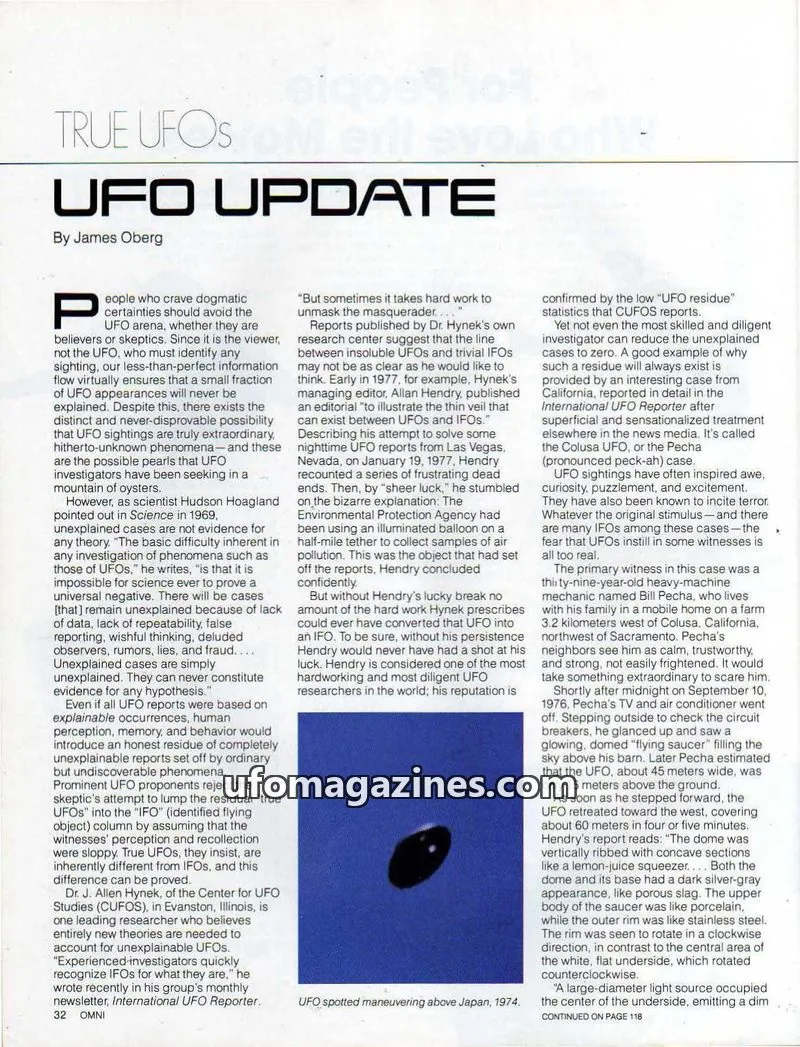 Cover of OMNI issue 1102: TRUE UFOs