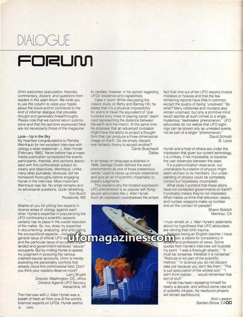 Cover of Omni Publications International Ltd. issue February 1985: OMNI
