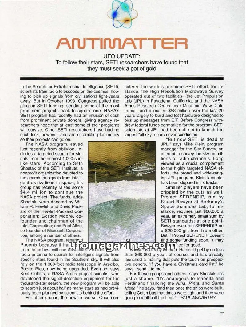 Cover of OMNI issue 77: ANTIMATTER