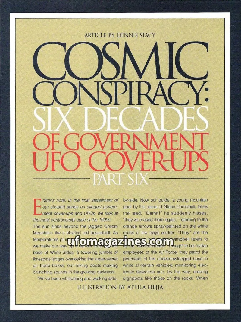 Cover of OMNI issue PART SIX: COSMIC CONSPIRACY: SIX DECADES OF GOVERNMENT UFO COVER-UPS