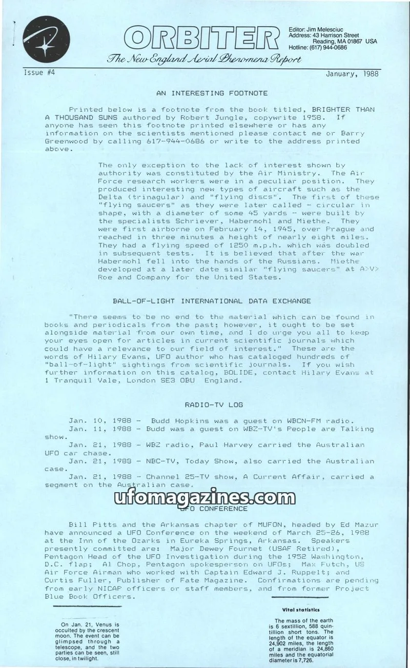 Cover of Orbiter (Jim Melesciuc) issue #4: ORBITER