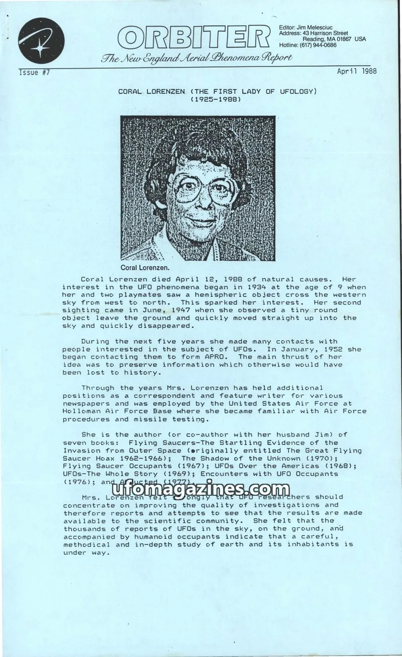 Cover of Orbiter (Jim Melesciuc) issue #7: ORBITER