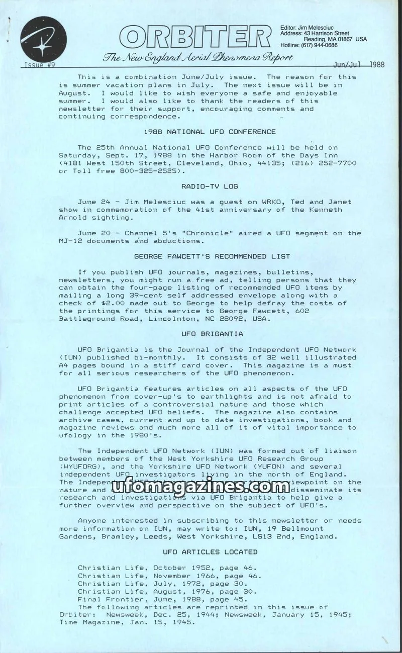 Cover of Orbiter (Jim Melesciuc) issue #9: ORBITER