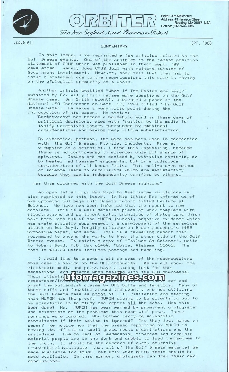 Cover of Orbiter (Jim Melesciuc) issue #11: ORBITER