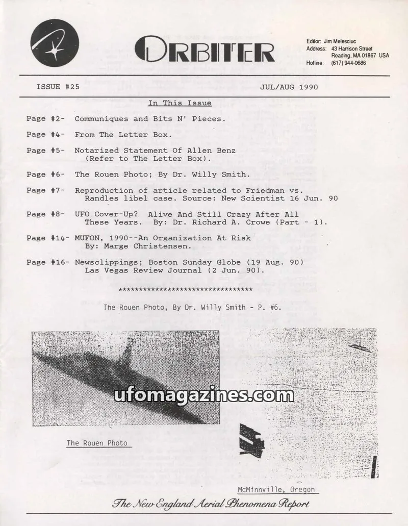 Cover of Orbiter (Jim Melesciuc) issue #25: ORBITER